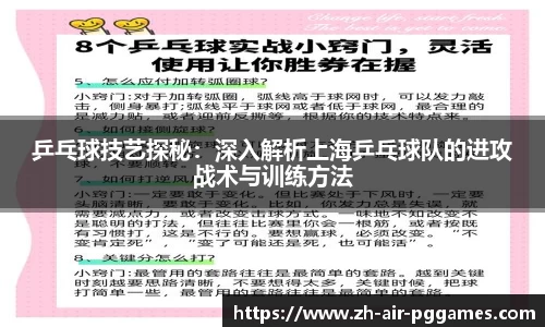 乒乓球技艺探秘：深入解析上海乒乓球队的进攻战术与训练方法